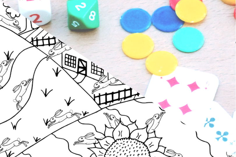 dice, counters, board game picture