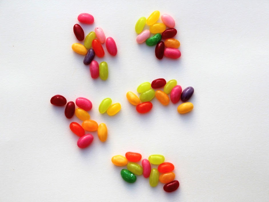 fifty beans to count in groups of ten