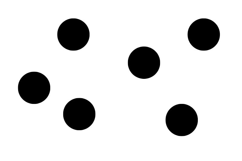 six dots random to practise subitising