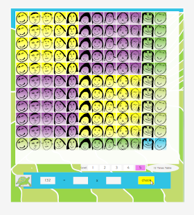 times tables game level 5a screenshot